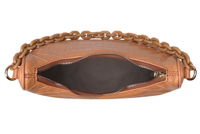 Lucky Bees Bandolera Croco Tan Lucky Bees Bandolera Croco Tan